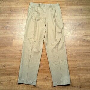 Lauren Ralph Lauren Dress Pants Mens 34x31 Pleated 120s Wool Cashmere Blend